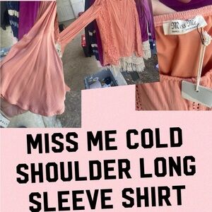 Miss Me cold shoulder top size medium!